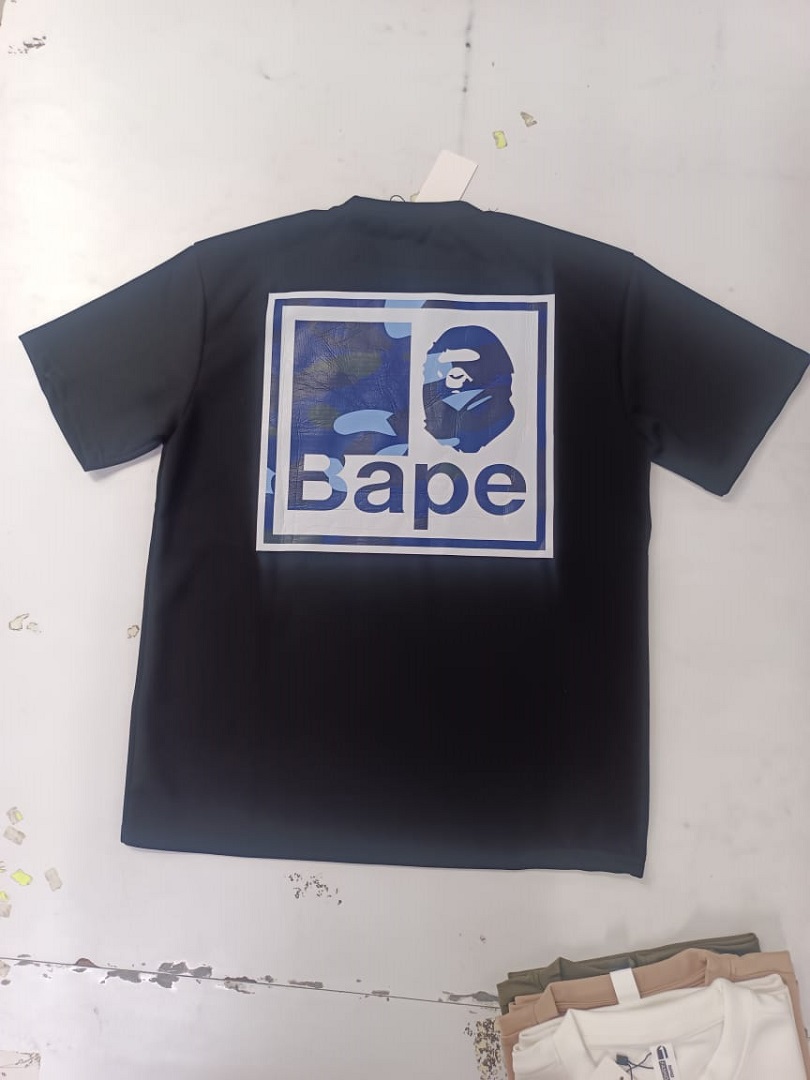 Bape Blue Camo Graphic T-Shirt – Black